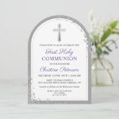 Invitation Argent Lavande Purple Premier Arc de Communion Sai (Debout devant)