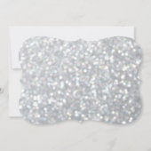 Invitation Argent Parsemé Flamingle Sweet sixteen (Dos)