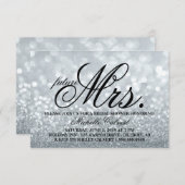 Invitation - Argent Parties scintillant Fab Douche (Devant / Derrière)