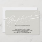 Invitation Argent préétabli de croix de chapelet de baptême (Devant)