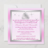 Invitation Argent rose-clair de scintillement d'invitation de (Dos)