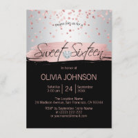 Argent Rose Rose Or huile SWEET SIXTEEN noir 16