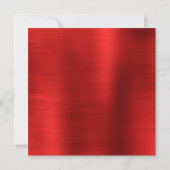 Invitation Argent rouge et noir Foil Anniversaire (Dos)