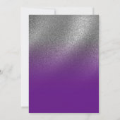 Invitation Argent Royal Purple Parties scintillant Ombre Enre (Dos)