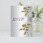 Invitation Argent RSVP (Debout devant)