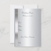 Invitation Argent RSVP (Dos)