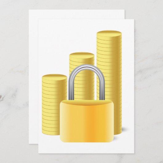 Invitation Argent sécurisé (Devant / Derrière)