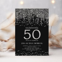 Argent String Parties scintillant lumière Noir 50e