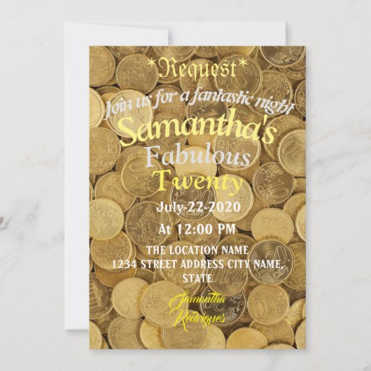 Invitation Argent Tropical  (Devant)