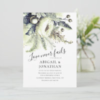 Argent vert hiver Floral Mariage chrétien Bible