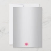 Invitation argenté d'anniversaire de sweet sixteen (Dos)