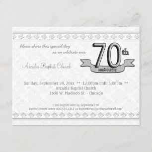 Invitation argenté de célébration d'anniversaire