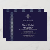 Invitation argentée d'équilibre (Devant / Derrière)