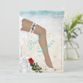 Invitation argentée élégante de Fête de la mariée (Debout devant)