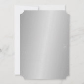 Invitation argentée pour la 25e fête d'anniversair (Dos)