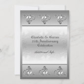 Invitation argentée pour les 25 ans de mariage ave (Devant)