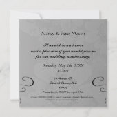 Invitation argentée pour "nos 25 ans de mariage" (Dos)