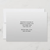 Invitation argentée pourpre vintage de mariage (Dos)