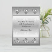 Invitation Argenterie 25e anniversaire avec monogramme (Debout devant)