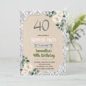 Invitation Argenterie damassée 40e anniversaire (Debout devant)