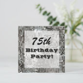 Invitation Argentez le soixante-quinzième ou n'importe quelle (Debout devant)