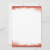 Invitation Argile rouille rouge Moderne Chic Sweet 16 Party (Dos)