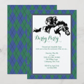 Invitation Argyle 2 pour courses de chevaux (Devant / Derrière)