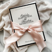 Invitation Aria | Black and Beige Minimal Classic Wedding 