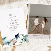 Invitation ARIEL Océan tropical Corail Manta Ray Beach Photo