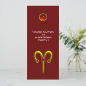 Invitation ARIES RUBY, jaune vif rouge (Debout devant)