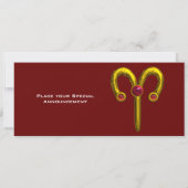 Invitation ARIES RUBY, jaune vif rouge (Dos)
