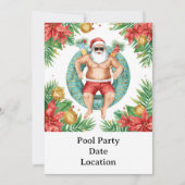 Invitation Arizona Christmas themed Pool Party (Devant)