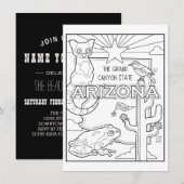 Invitation arizona colorie mon collage (Devant / Derrière)
