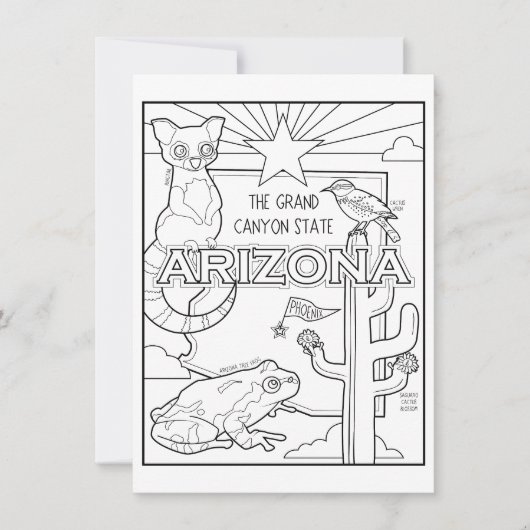 Invitation arizona colorie mon collage (Devant)