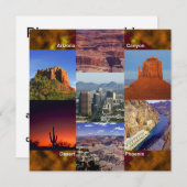 Invitation Arizona Desert Collage (Devant / Derrière)
