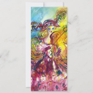 Invitation ARLECCHINA VIOLISTE  Fête du Mardi Gras en Mascara