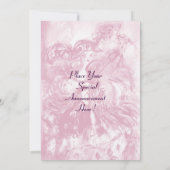 Invitation ARLECCHINA VIOLONISTE  Fête du Mardi Gras en Masqu (Dos)