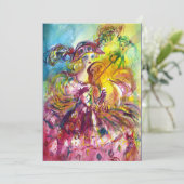 Invitation ARLECCHINA VIOLONISTE  Fête masquée du Mardi Gras (Debout devant)