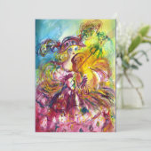 Invitation ARLECCHINA VIOLONISTE  Fête masquée du Mardi Gras (Debout devant)