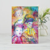 INVITATION ARLECCHINO PIERO ET COLOMBINA MASQUERADE PARTI (Debout devant)