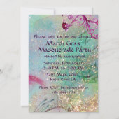 INVITATION ARLECCHINO PIERO ET COLOMBINA MASQUERADE PARTI (Dos)