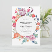 Invitation Armature ronde tulipe aquarelle (Debout devant)