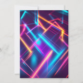 Invitation arme à arcade de neon Glow Laser Balise 13e annive (Dos)