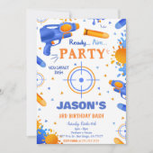 Invitation Arme à canne bleu et orange (Devant)