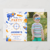 Invitation Arme à canne bleu et orange (Devant)