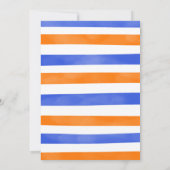 Invitation Arme à canon bleu et orange (Dos)