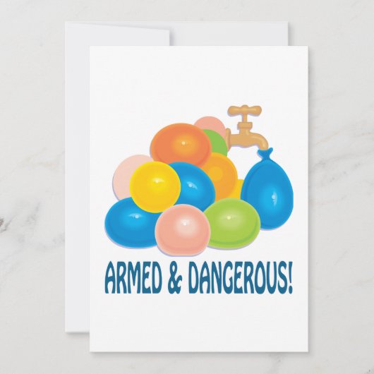 Invitation Armé et dangereux (Devant)