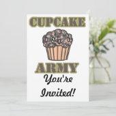 Invitation Armée Cupcake (Debout devant)