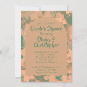 Invitation Armée Green Floral Couples Douche Brunch Invitatio