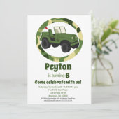 Invitation Armée Militaire Camo Boys fête d'anniversaire (Debout devant)